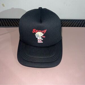 Saucy Stewie Griffin Trucker Hat Black Mesh Snapback CapFunny Cartoon Adjustable